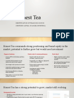 Honest Tea: Identification of Financing Source (Venture Capital or Angel Investing)