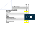 Listado de partidas y acero para cimentación y vigas