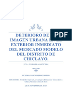 Deterioro de La Imagen Urbana en El Exterior Inmediato Del Mercado Modelo Del Distrito de Chiclayo