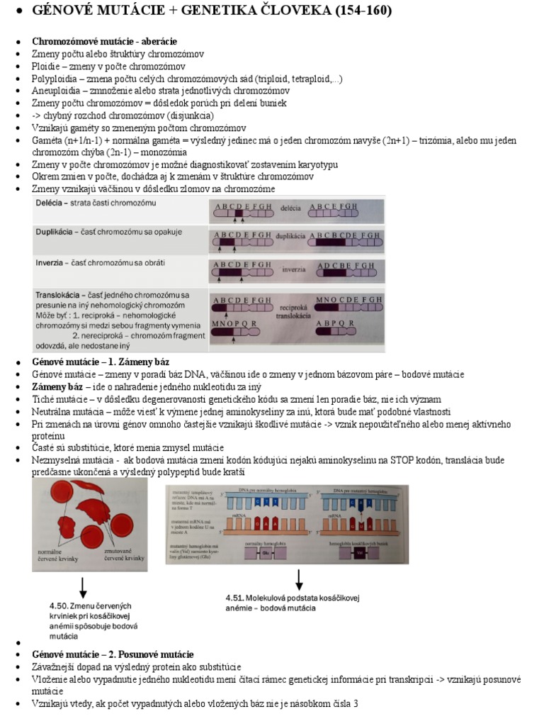 Génové Mutácie | PDF