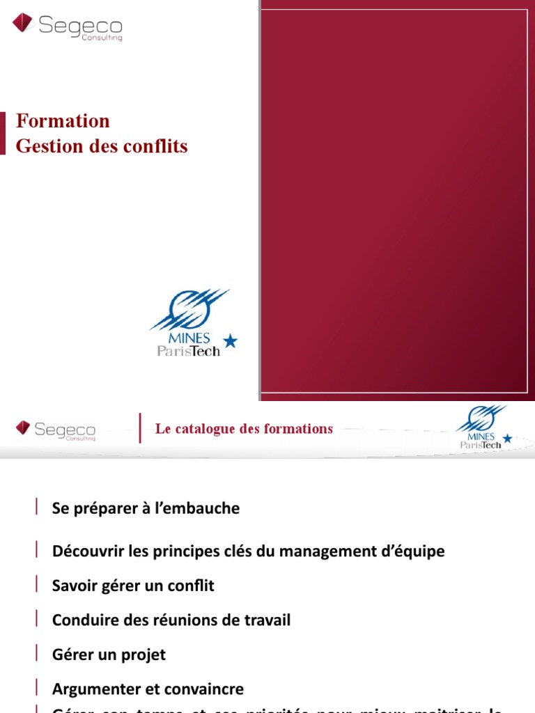 Formation en Gestion des Conflits | PDF | Résolution de conflit | Médiation