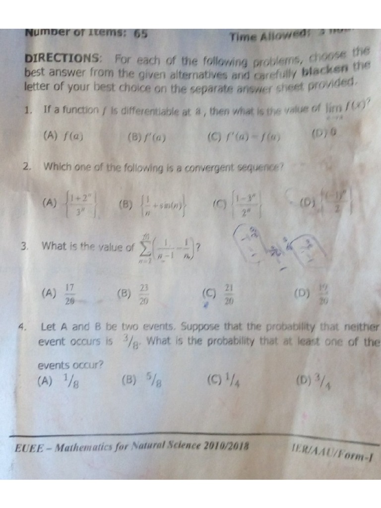 2010 Euee Maths | PDF