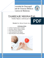 Tamizaje metabólico neonatal prevención discapacidad intelectual