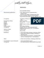 Abdullah Bio Data