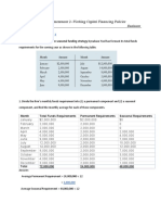 Chapter 4 - Assessment 2 - Working Capital Financing Policies