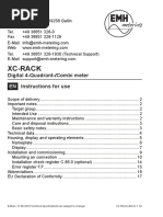 Xc-Rack: Instructions For Use Digital 4-Quadrant-/Combi Meter