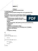 U18CO004 SE LAB ASSIGNMENT-1 Splint Warnings