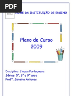 PLANO DE CURSO - LÍNGUA PORTUGUESA