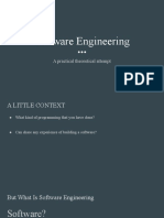 Software Engineering: A Practical Theoretical Approach