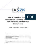 How To Tame Your Unicorn: Exploring and Exploiting Zero-Click Remote Interfaces of Huawei Smartphones