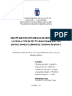 Tes Desarrollo de Estrategias de Escritura para La Producción de Textos Funcionales de Tipo Instructivo en Alumnos de Cuarto Año Básico