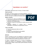 Aprendamos a ser asertivos: Taller para adolescentes