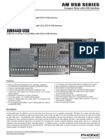 Am442D Usb Am642D Usb Am844D Usb: Compact Mixer With USB Interface