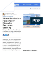 When Borderline Personality Disorder Becomes Stalking - Psychology Today
