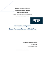 Informe Investigativo Del Caso Gustavo Azocar e Iris Valera