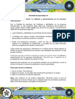 Evidencia 2 Sesion Virtual La Reflexion y Autoevaluacion en Los Procesis Interculturales