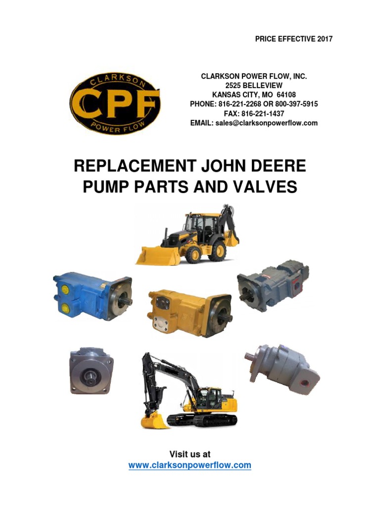 Clarkson Power Flow Catalog Replacement John Deere Pump Parts and