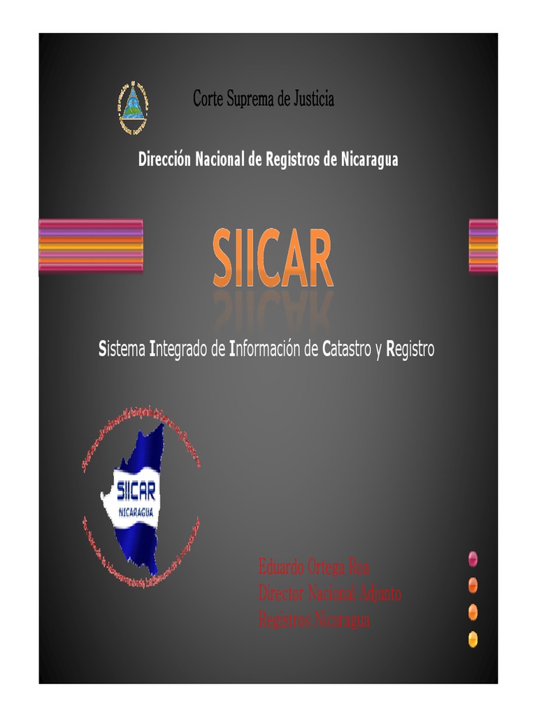 Sistema SIICAR: Catastro y Registro en Nicaragua | PDF | Nicaragua ...
