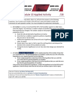 QMM1001 Module 10 Applied Activity /18: Case Study 2 Check Point