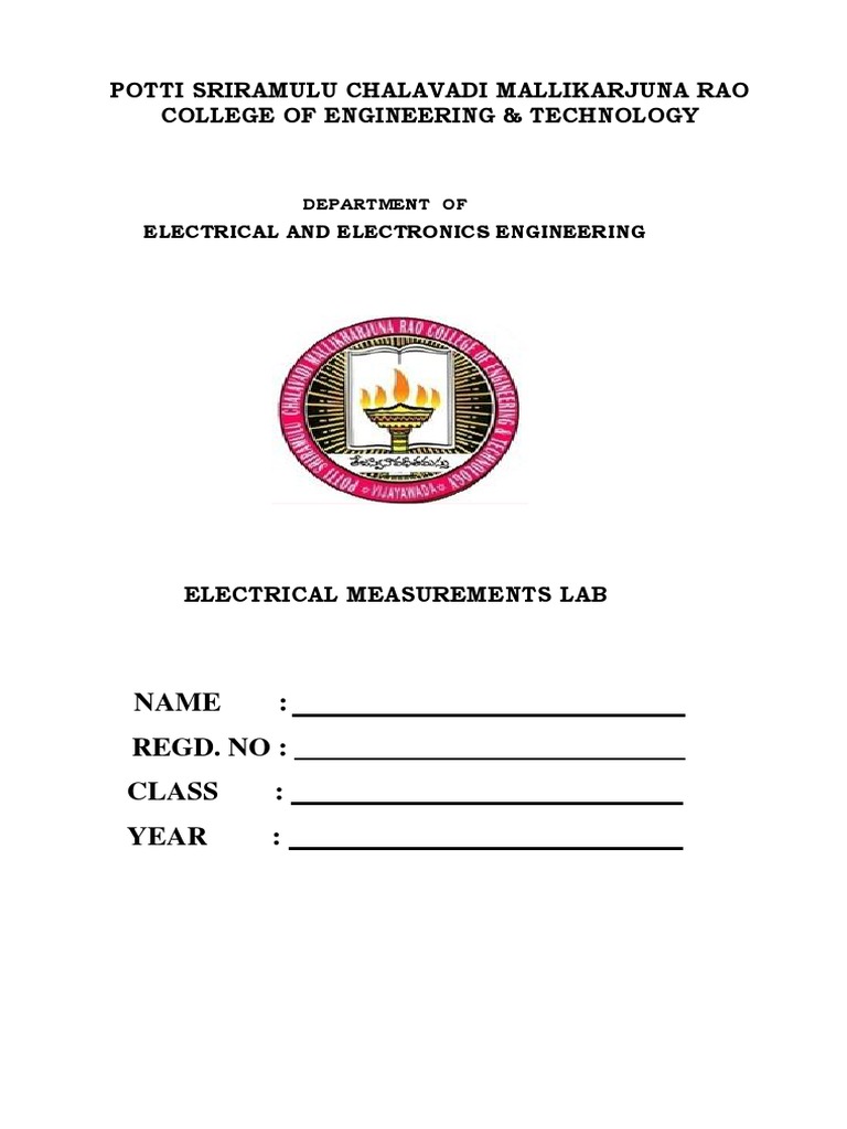 31 Electrical Measurements Lab PDF Voltage Manufactured Goods