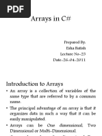 Arrays in Csharp