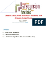 Chapter 3: Recursion, Recurrence Relations, and Analysis of Algorithms