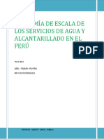 Economía de Escala de Los Servicios de Agua y Alcantarillado en El Peru