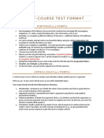 End-Of-Course Test Format: Portfolio (3-5 Points)