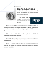 Renè Laennec: Read and Listen To The Passage Below