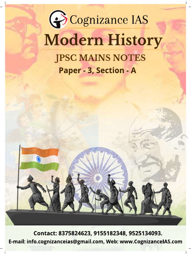 JPSC Modern History Study Notes | PDF | Mahatma Gandhi | Partition Of India