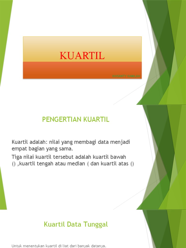 Pengertian dan Cara Menghitung Kuartil | PDF | Metode & Bahan Ajar