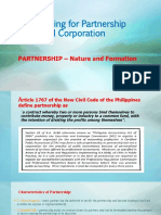 Accounting For Partnership and Corporation - Nature and Formation