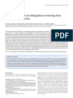 Effects of Early and Late Bilingualism On Resting-State