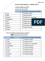 Prueba de cultura musical 2021