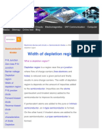 Width of Depletion Region