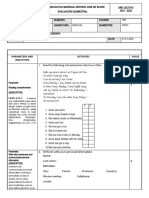 Parameters and Indicators Activities Value: I.EFL.4.11.1