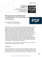 The Personal Is Professional: Personal Trainers As A Case Study of Cultural Intermediaries