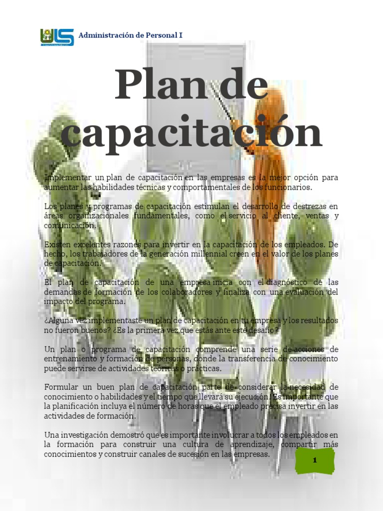 Plan de Capacitación de Personal | Descargar gratis PDF | Gestión de ...