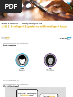 Unit 3: Intelligent Experience With Intelligent Apps: Week 3: Innovate - Creating Intelligent UX