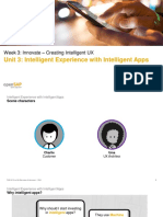 Unit 3: Intelligent Experience With Intelligent Apps: Week 3: Innovate - Creating Intelligent UX