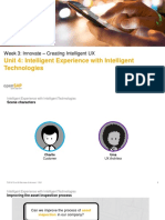 Unit 4: Intelligent Experience With Intelligent Technologies