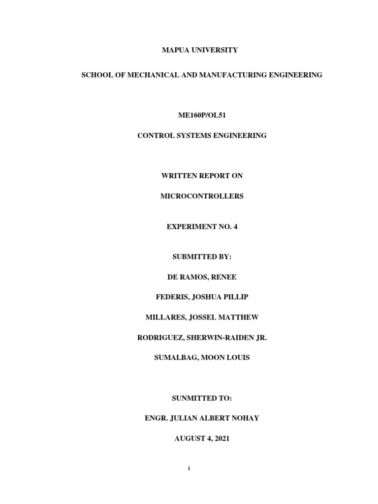 Microcontroller Experiment Report | PDF | Graphical User Interfaces ...