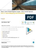 Unit 3: Value Mapping and Simulation: Week 3: SAP S/4HANA Migration Cockpit - Direct Transfer Approach