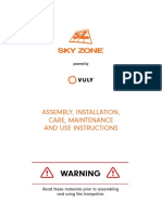 Warning: Assembly, Installation, Care, Maintenance and Use Instructions