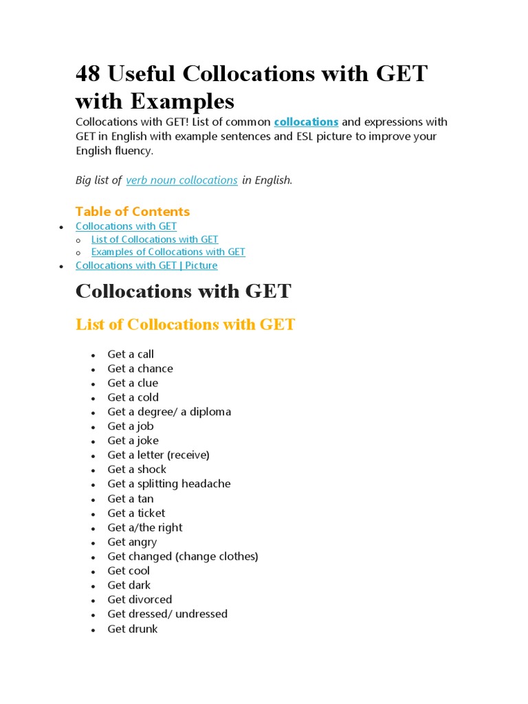 Common Collocations with 