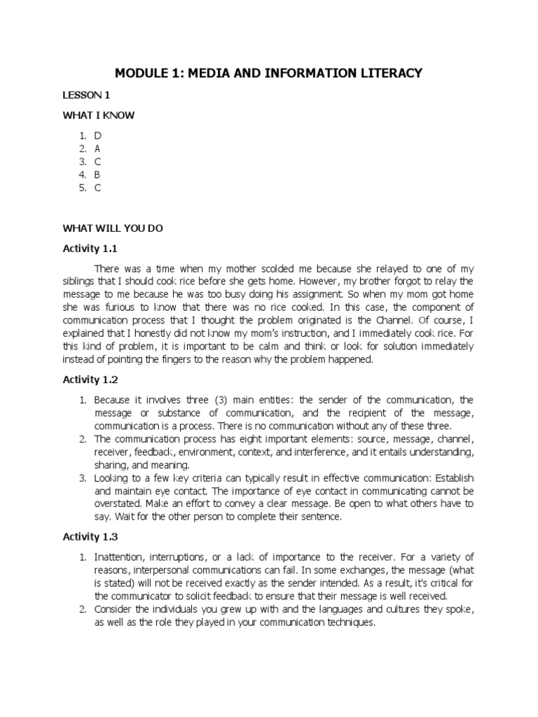 Understanding Media Literacy Essentials | PDF | Mass Media | Communication