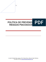 f01. Politica de Prevencion de Riesgos Psicosociales Nom 035