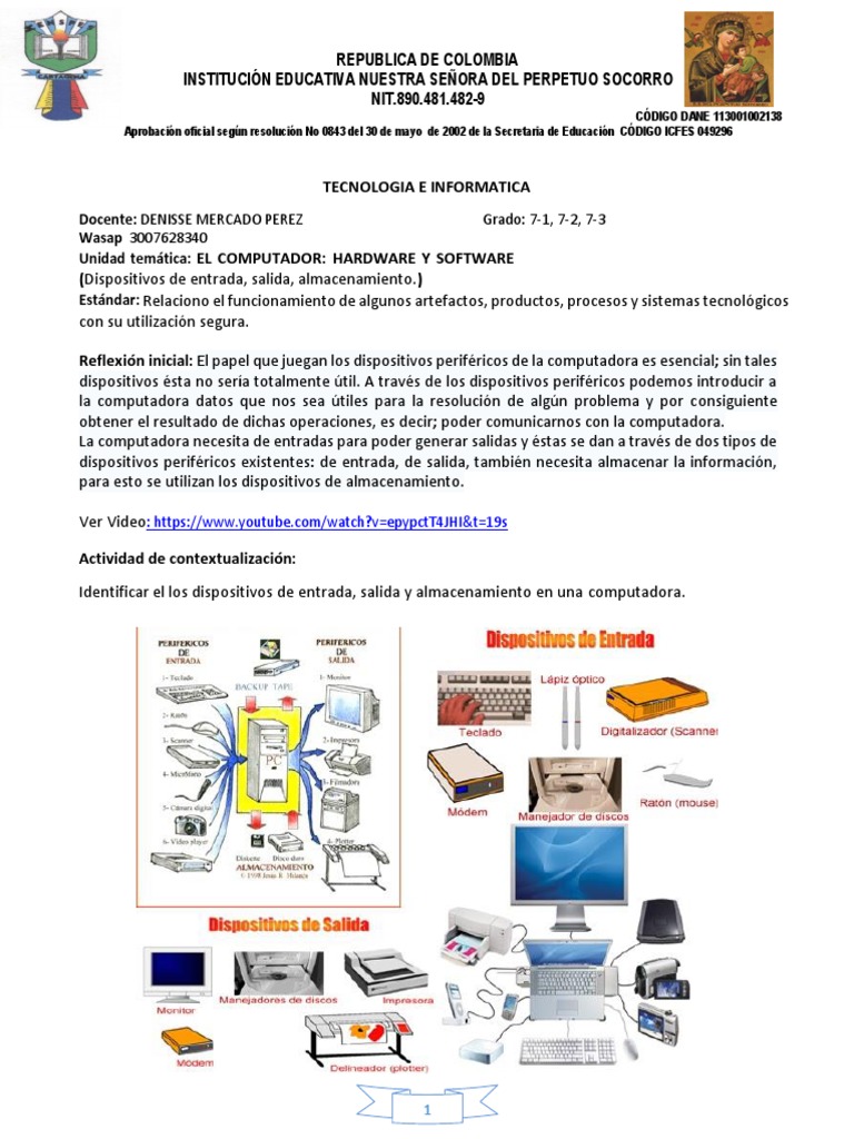 Guia N3-GRADO 7-Tecnologia | PDF | Hardware de la computadora | Periférico