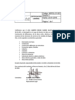 Certificación Laboral A&a