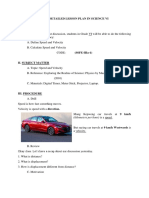 Semi Detailed Lesson Plan Speed and Velocity